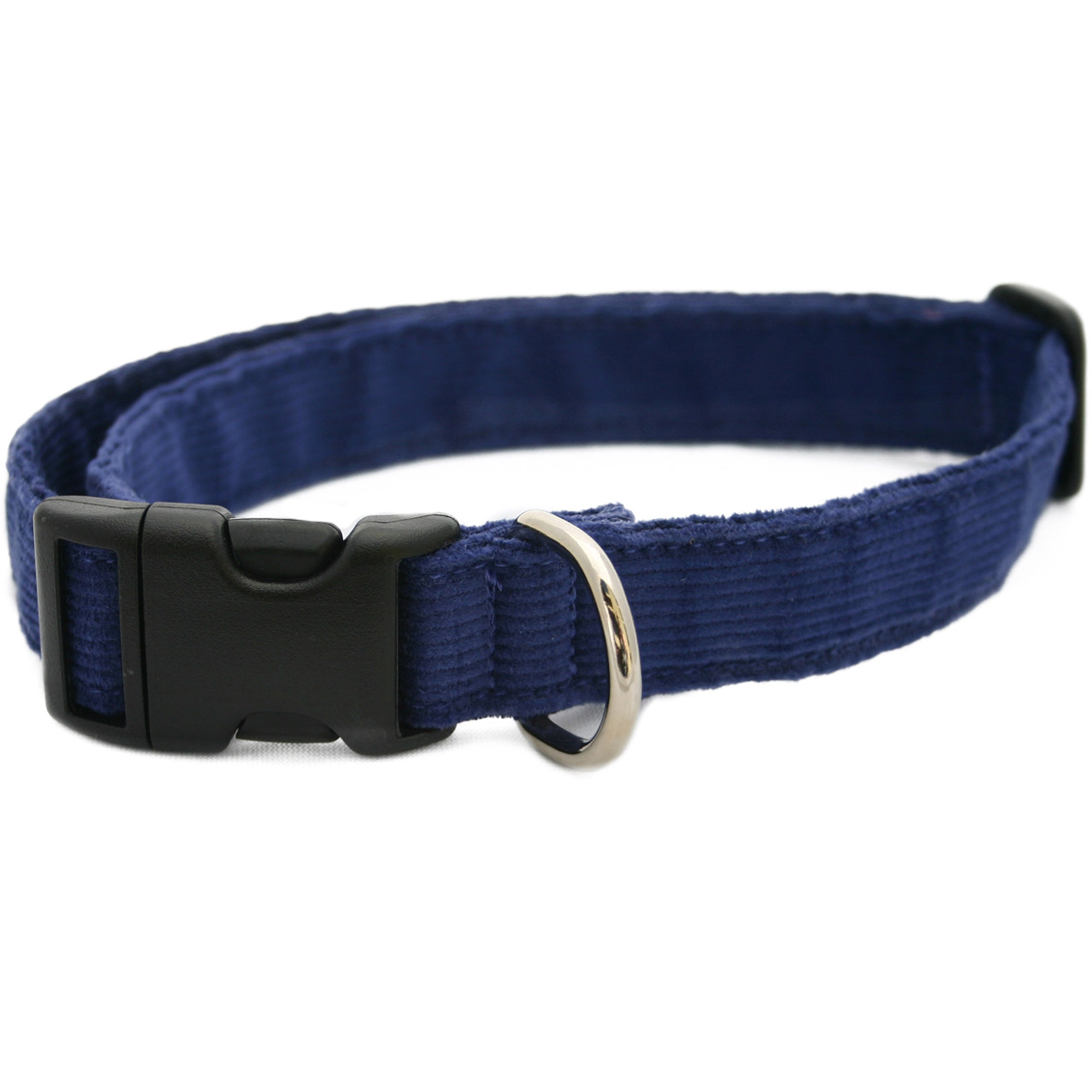 Hemp Dog Collar Corduroy BLUE